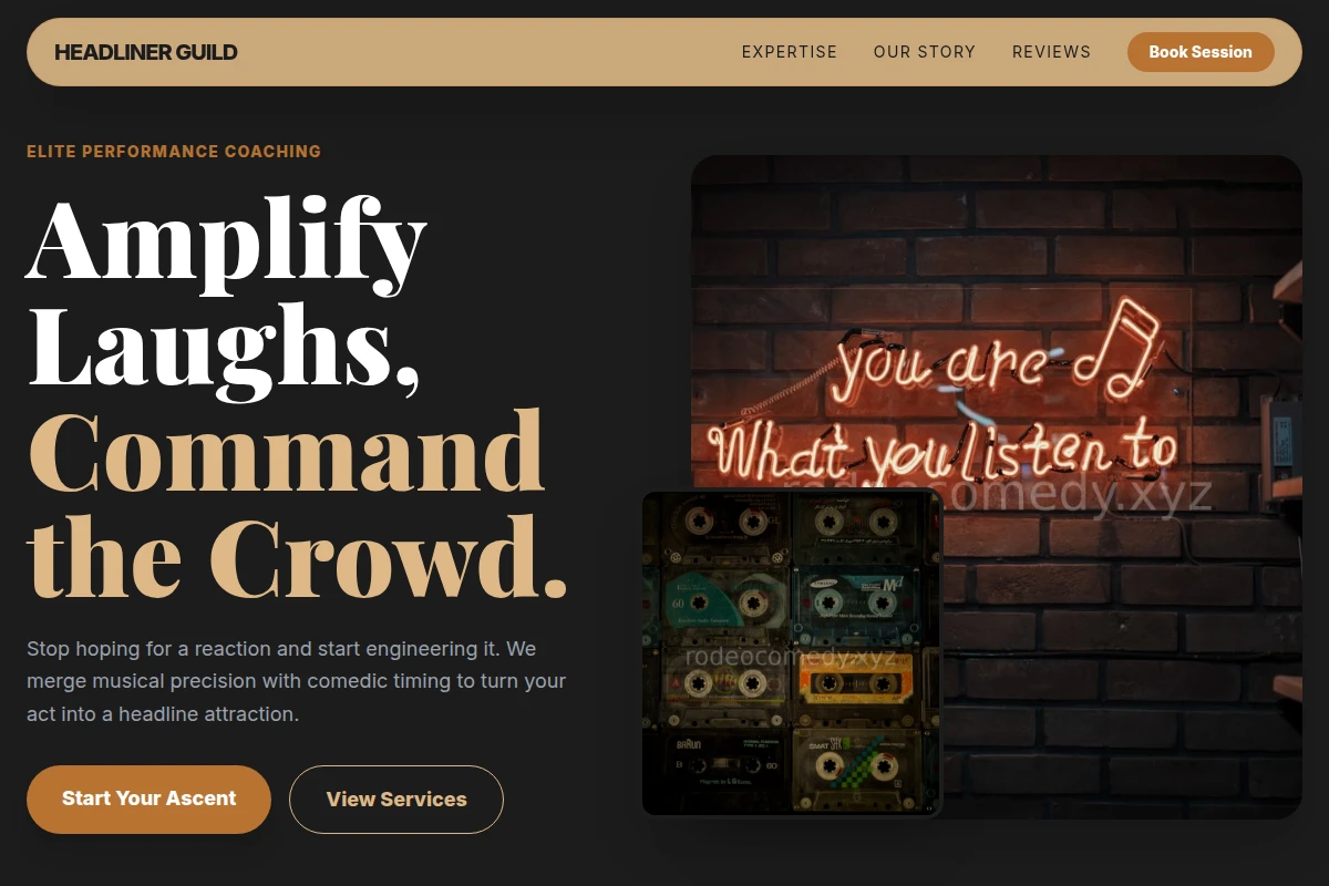 Premium Comedy Website Design