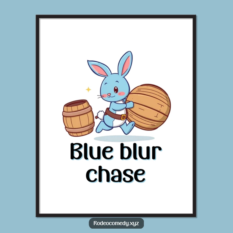 Chase the Chuckles: Funny Bunny Digital Art, Your Perfect Funny Gift