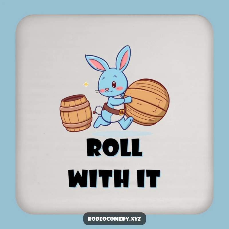 Sip with Speed: Funny Bunny Coaster, A Charming Funny Gift