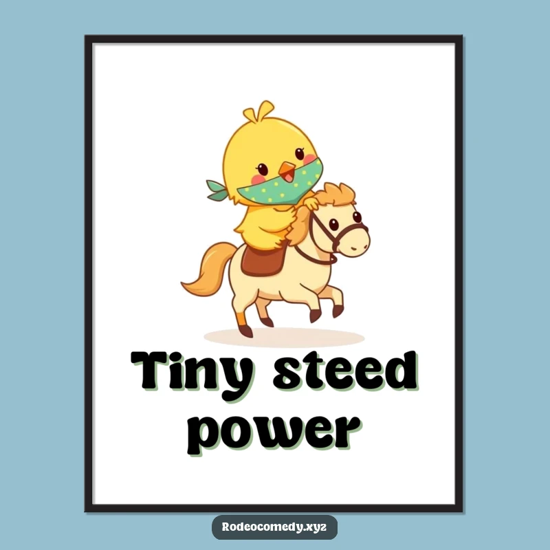 Brighten Your Walls: Funny Chick Hobby Horse Poster, Unique Funny Gift